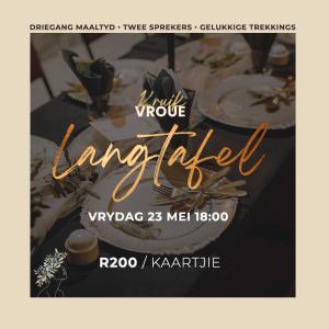 Kruik Vroue Langtafel Ete