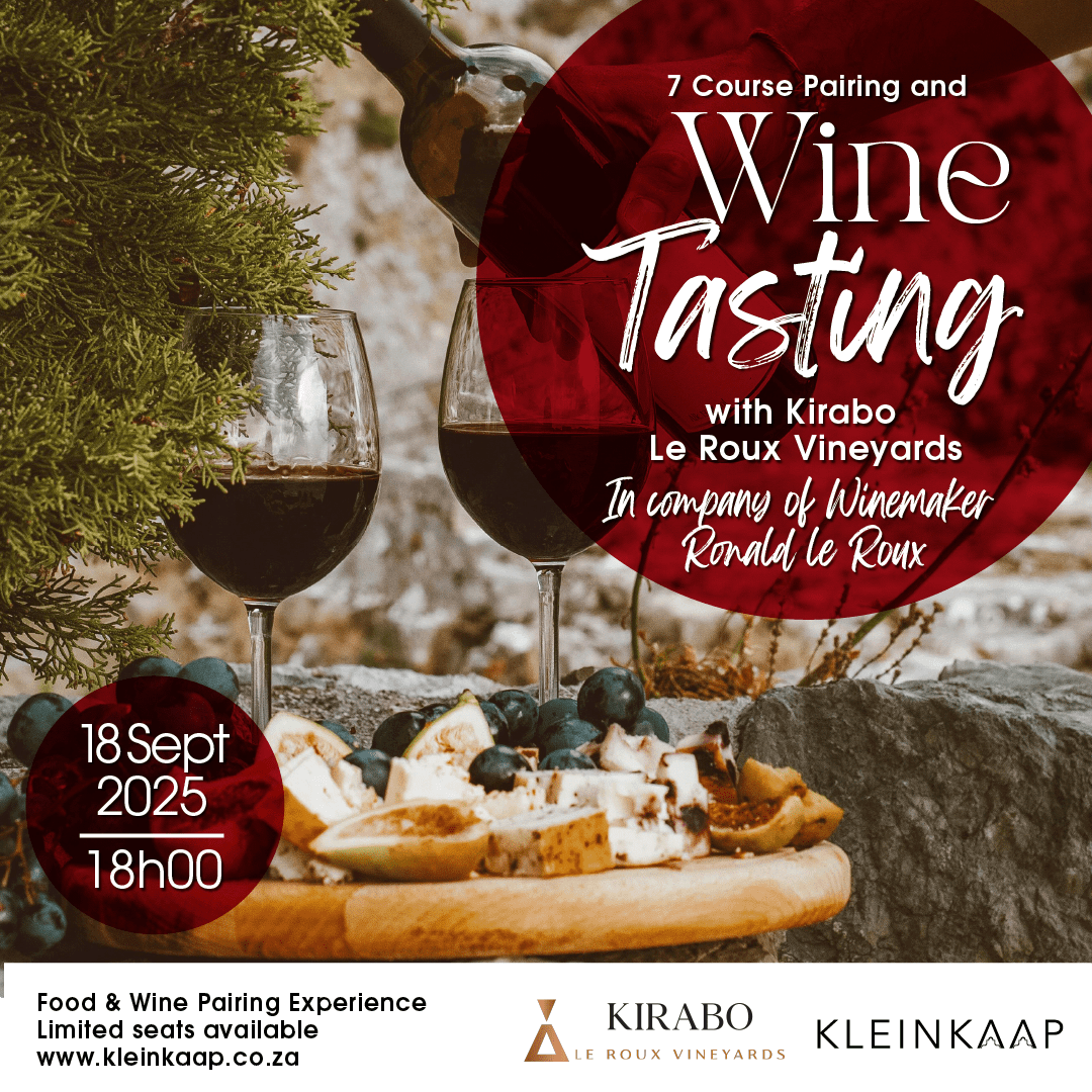 7 Course Wine Pairing at Kleinkaap Restaurant | 18 September '25