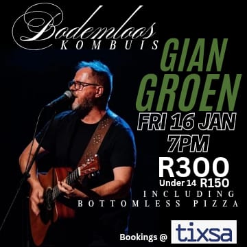 Live Music with Gian Groen at Bodemloos Kombuis