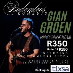 Live Music with Gian Groen at Bodemloos Kombuis