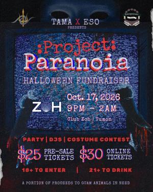 Project Paranoia Halloween Party Fundraiser