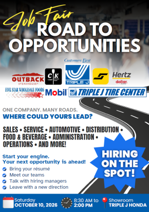 Triple J Enterprises Job Fair 2026