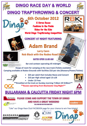 Dingo Race Day & Concert