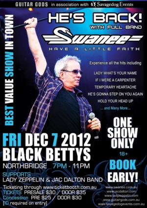 Swanee Back To Rock Perth!