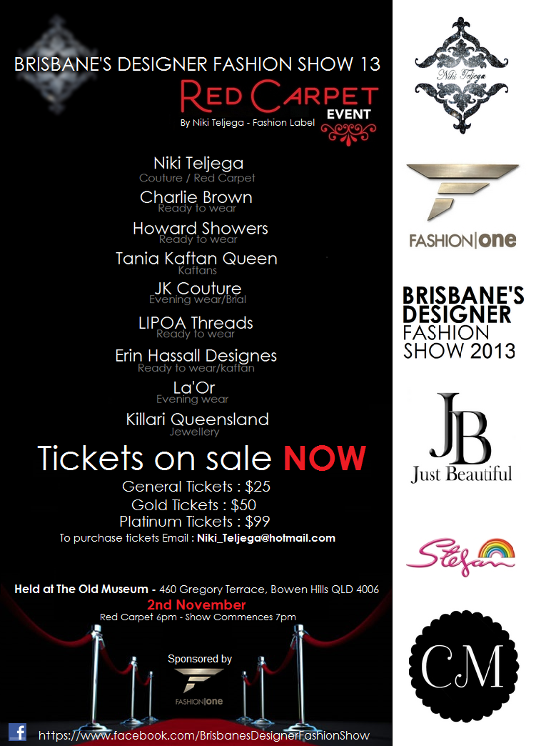 Tickets for Brisbane's Designer Fashion Show 2013 in Bowen Hills