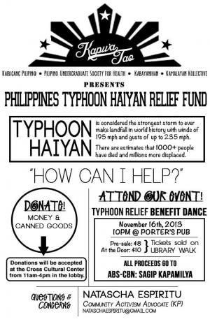 Philippines Typhoon Haiyan Relief Benefit Dance