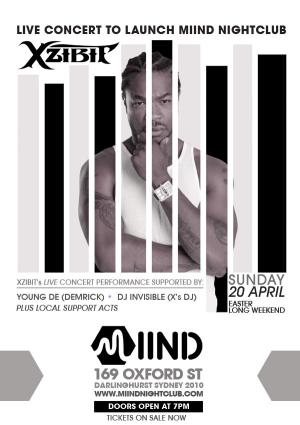 XZIBIT CONCERT MIIND NIGHTCLUB LAUNCH