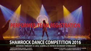 Shamrock Dance Competition 2016 Team Registration