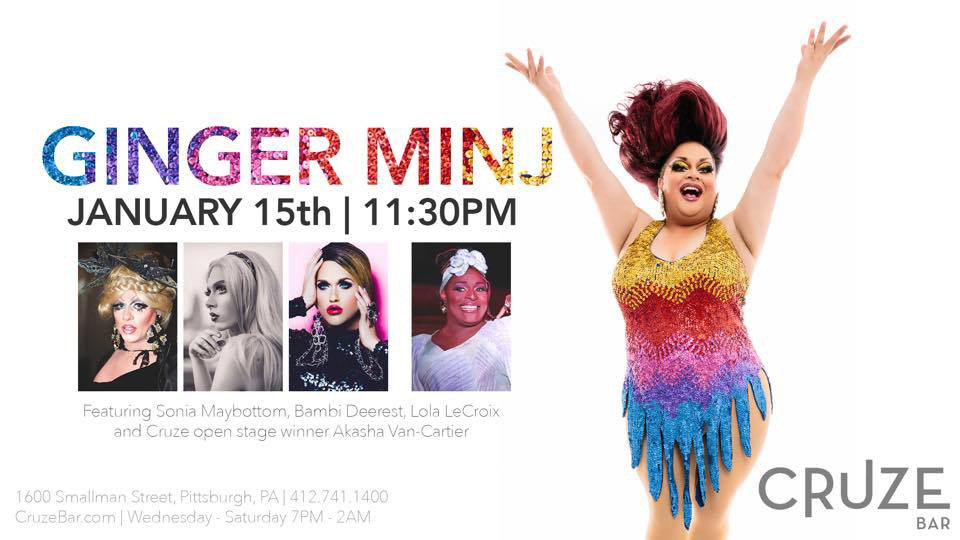 Tickets for Ginger Minj at Cruze Bar in Pittsburgh from ShowClix