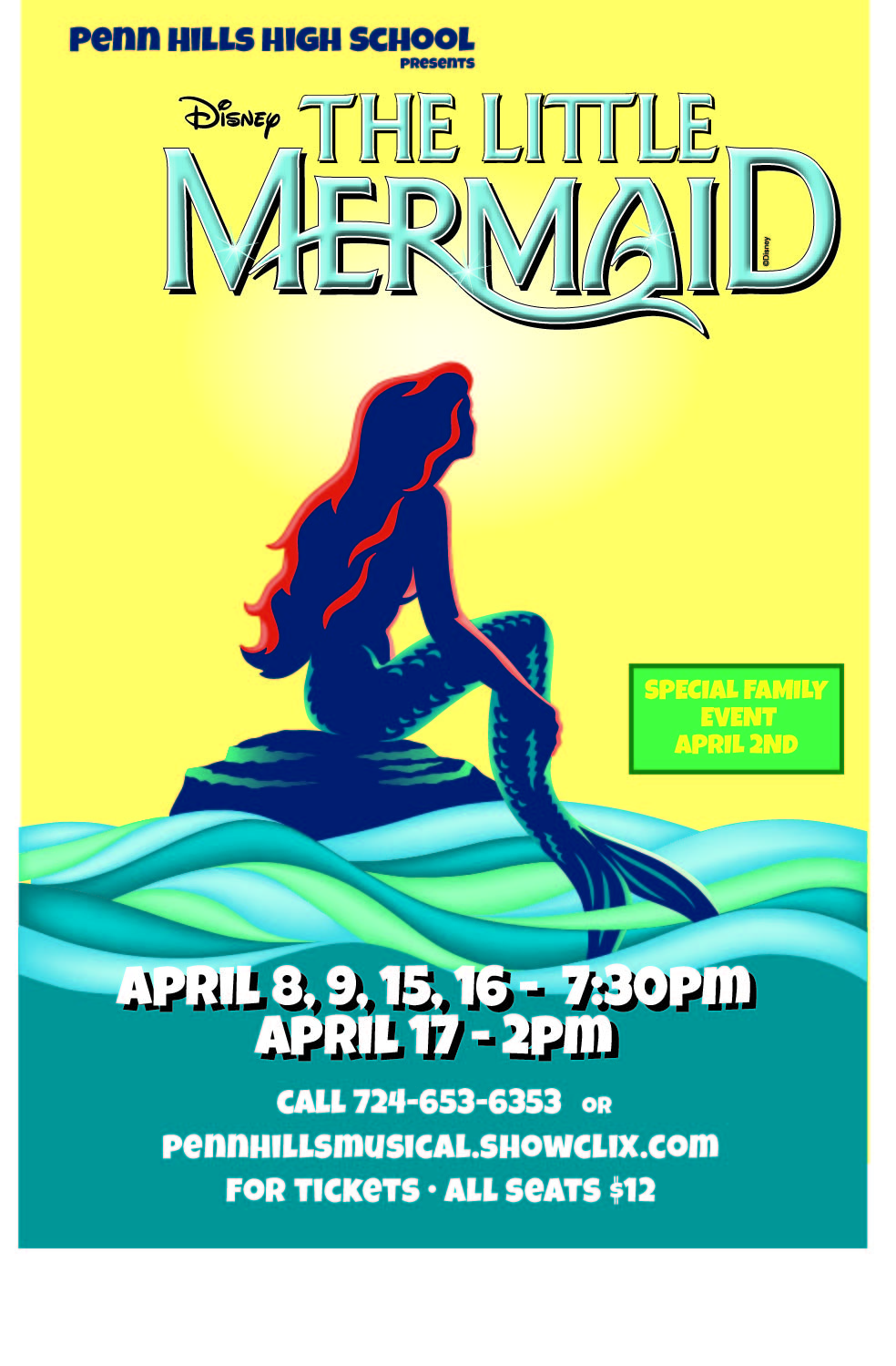 Tickets For Penn Hills High School Presents The Little Mermaid In Tickets For Penn Hills High School Presents The Little Mermaid In