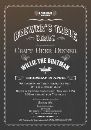 Brewers Table Series: Willie the Boatman