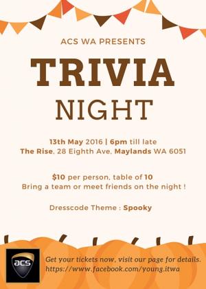 ACS WA TRIVIA NIGHT 2016
