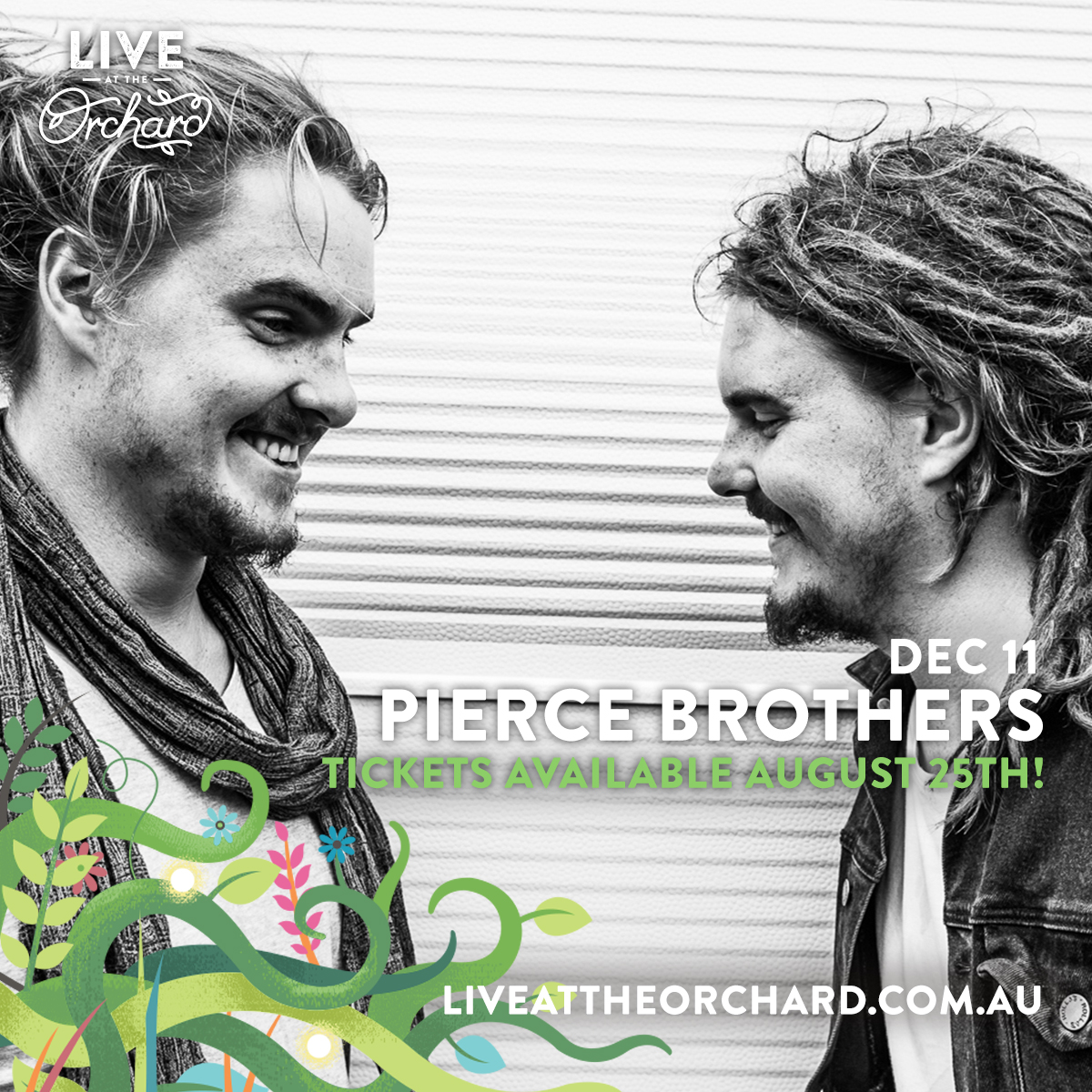 Tickets for Pierce Brothers Live At The Orchard in Northbridge from