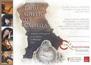 From Ghetto to Cappella at Temple Emanu El