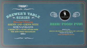 Brewer's Table Series: Brews & Chews with Shenanigan's