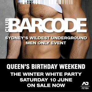 BARCODE QUEENS BIRTHDAY WEEKEND