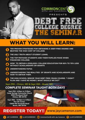 CommonCent$ Debt Free College Degree - The Seminar