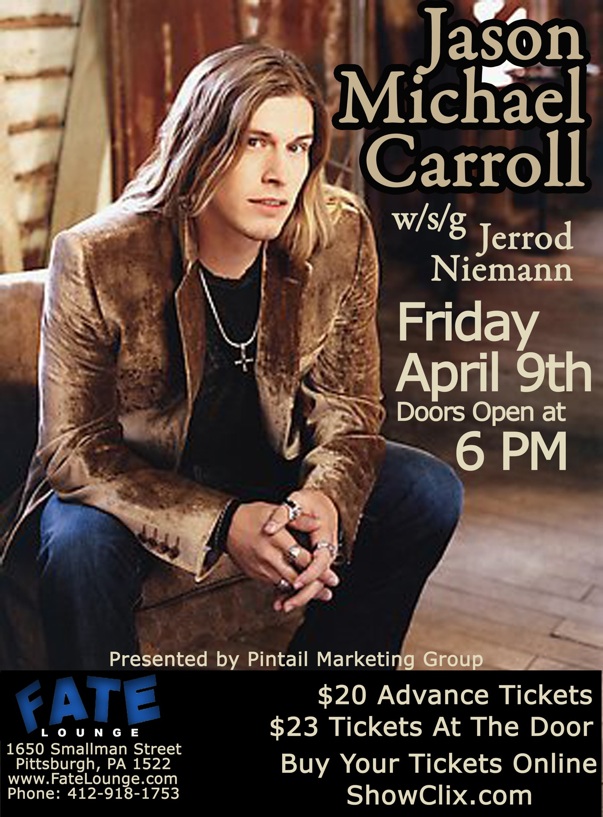 Tickets for Jason Michael Carroll in Pittsburgh from ShowClix