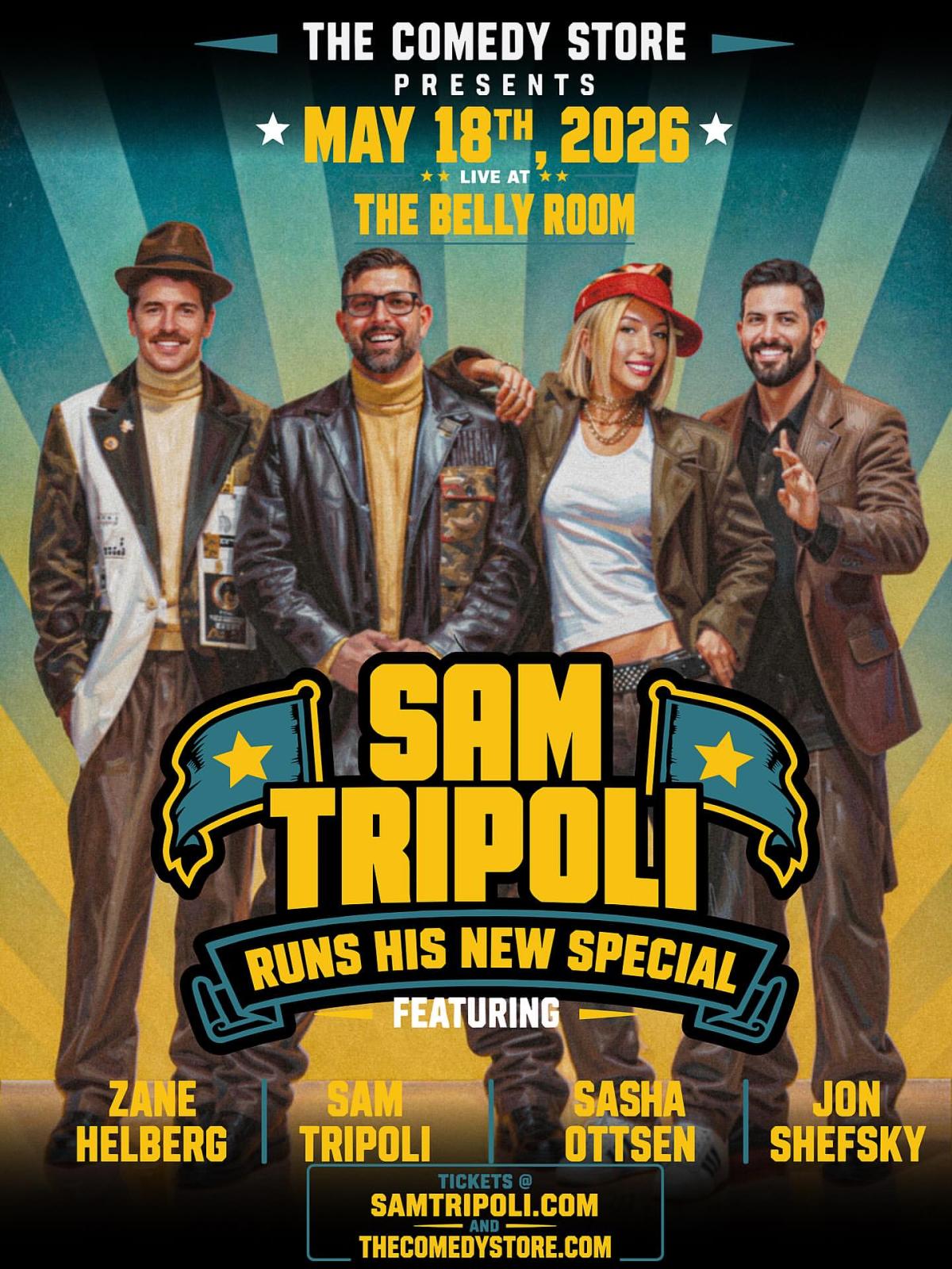 Flyer for Sam Tripoli
